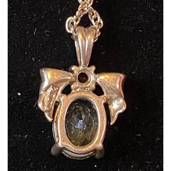 18" Necklace Sterling Silver 925 Pendant Blue and White Topaz Jewelry - Picture 3 of 5